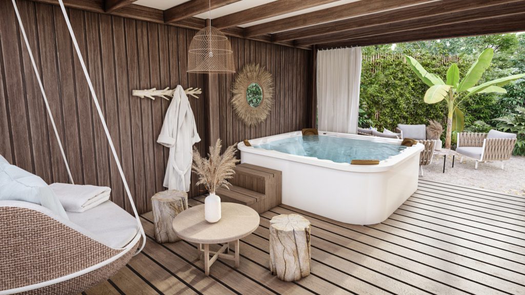 Les villas du Bois Marin, spa privatif